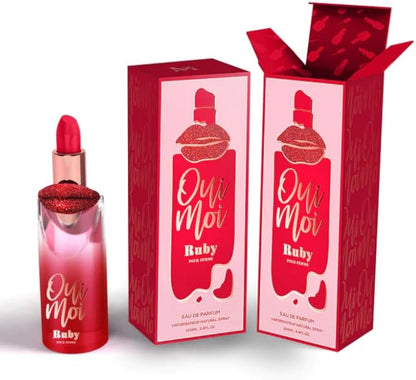 MCH Beauty OUI MOI RUBY GLITTER Eau de Parfum Perfume para mujer, 3.4 fl oz en spray