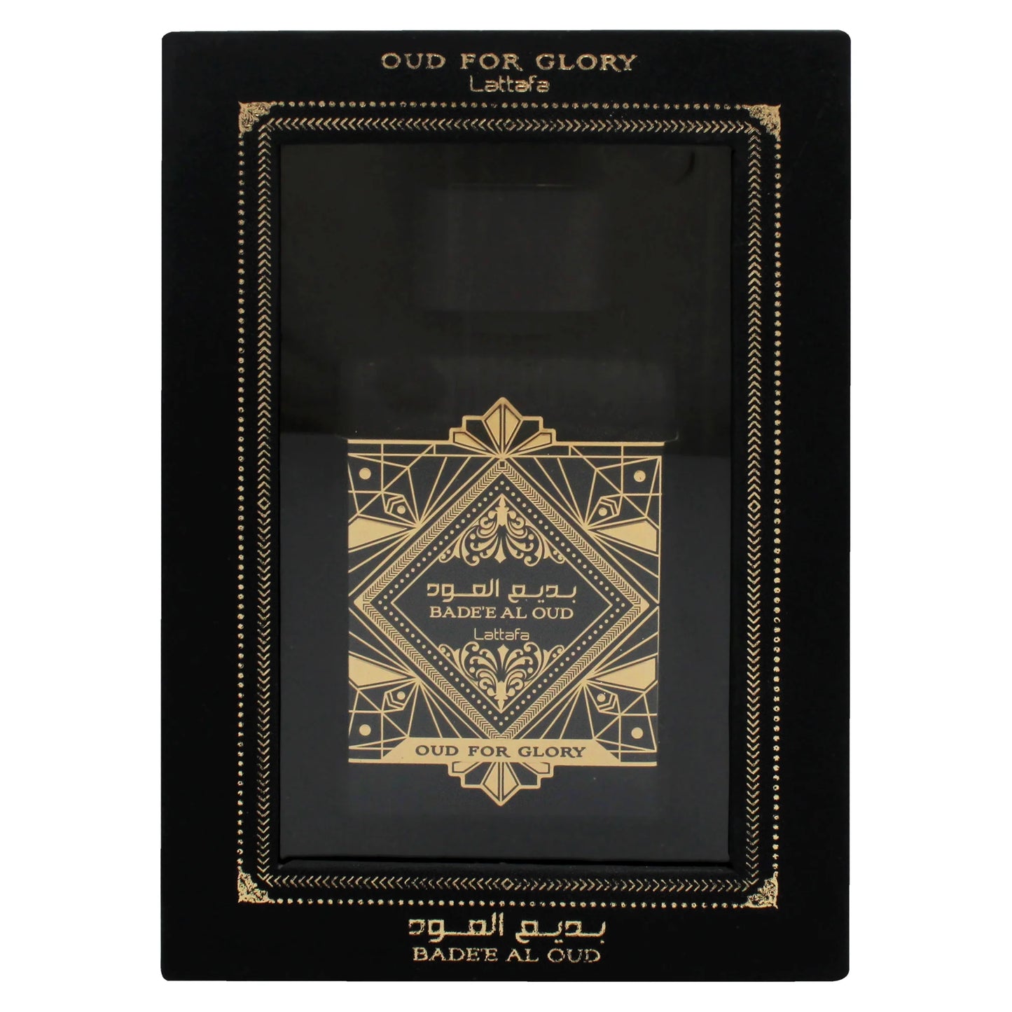 badee al oud for glory by lattafa edp spray 3.4 oz para hombres