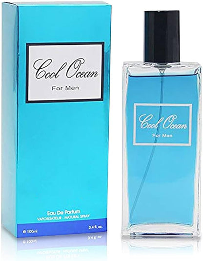 COOL OCEAN Perfume, 3.4 fl.oz. Eau De Toilette Spray for Men, Perfect Gift by Secret Plus