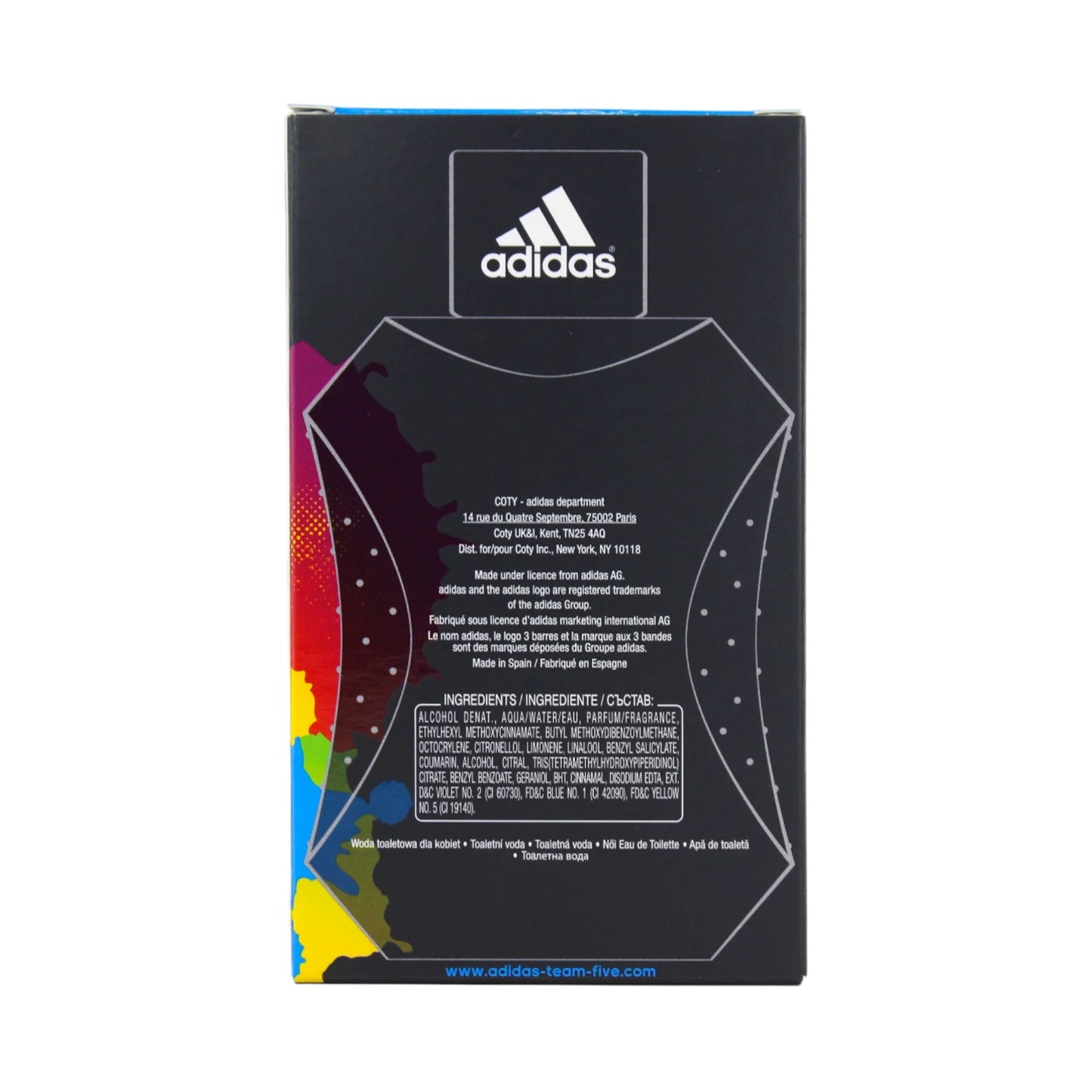 Adidas Team Five Eau de toilette Spray For Men 3.4 oz